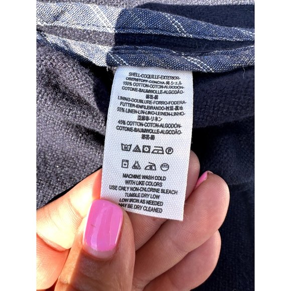 Free People Pea Coat Women Small Navy Blue Two Button Long Sleeve Collar Pockets - Picture 11 of 13